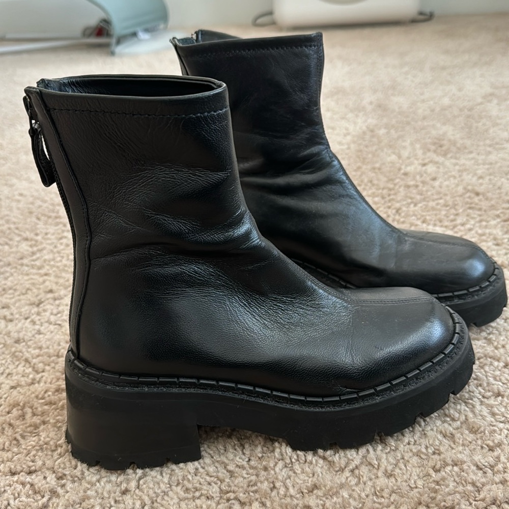 By Far Alister Leather Lug Sole Boot